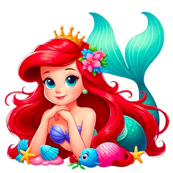 Qposket Princess Ariel Glitter Dress MWT - Picture 14 of 14